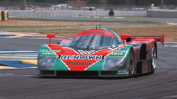 Johnny Herbert and the Mazda 787B in Le Mans